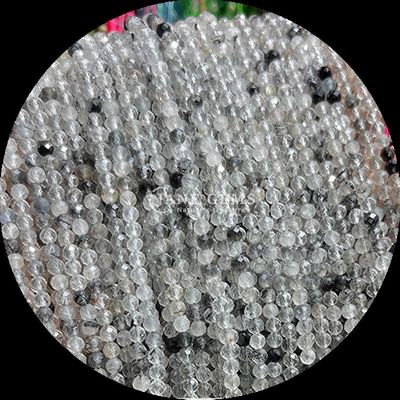 천연 보석 구슬 아마존이트 검은  Rutilated 쿼츠 다양한 종류 크리스탈 미니 측면 느슨한 구슬 다양한 색상 요구 사항